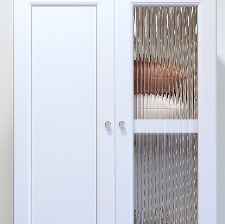 closeup image of the different door types available in a John Louis Home closet organizer