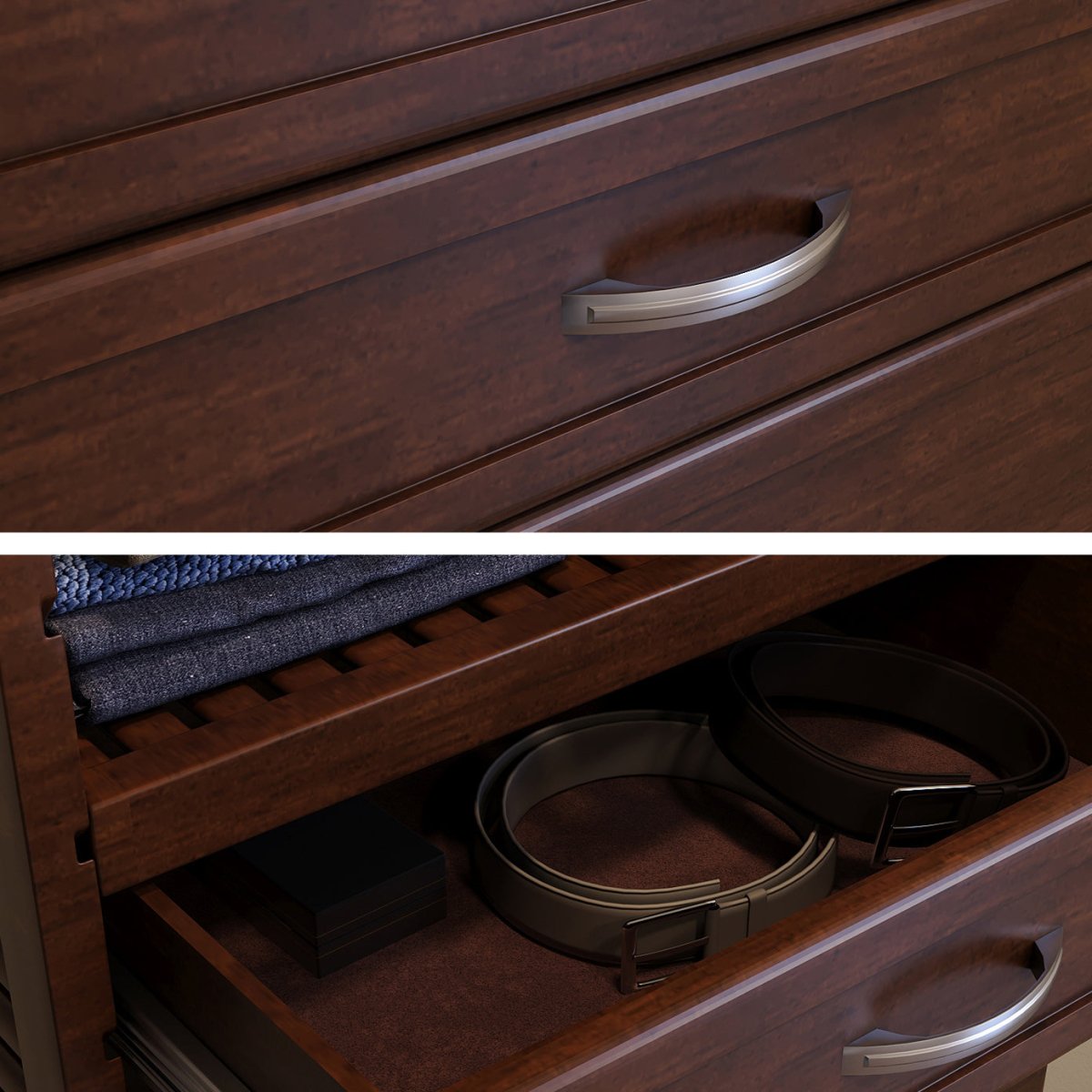 Solid Wood Closet Organizer with 2 Drawers Shaker - John Louis Home - Closet Organizers