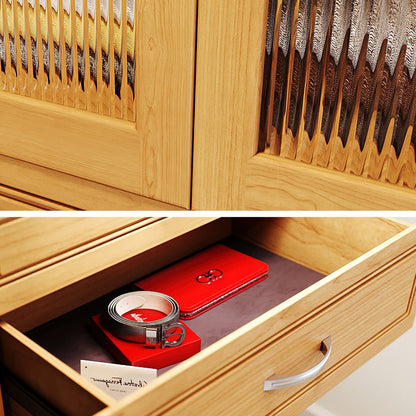 Solid Wood Closet Organizer with 3 Drawers and Doors Modern - John Louis Home - Closet Organizers